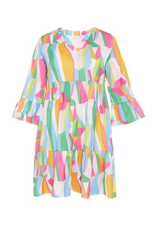 Usha Blusekjole 'Fashion Look'  lyseblå / grøn / orange / hvid