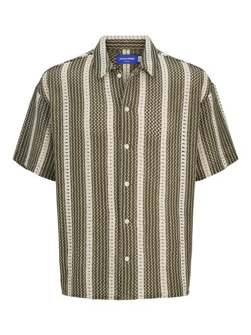 JACK & JONES Skjorte 'JORBellagio'  beige / oliven