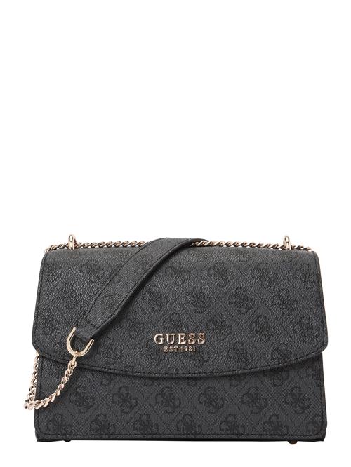 GUESS Skuldertaske 'CALISTA CONVERTIBLE XBODY FLAP'  grafit / sort