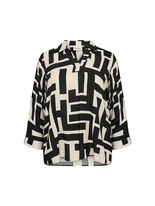 Wasabi Concept Bluse 'Alava'  creme / sort