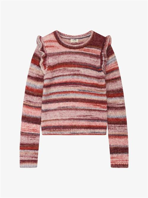 NOA NOA miniature Pullover 'Carice'  rosé / mørk pink / rød