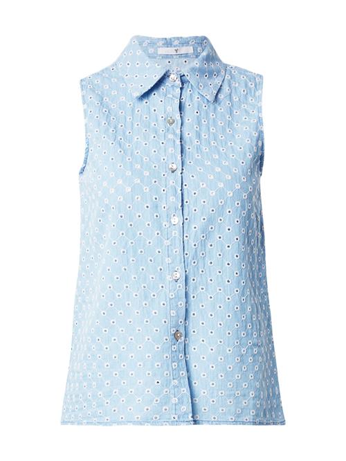 Hailys Bluse 'Fe44nja'  lyseblå / hvid