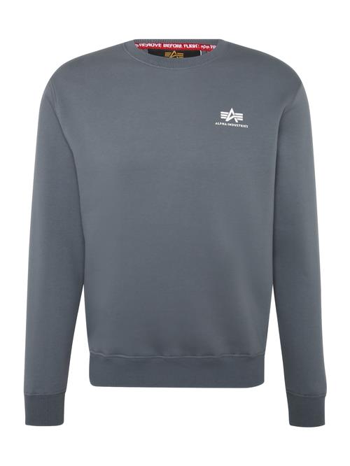 ALPHA INDUSTRIES Sweatshirt  røgblå / hvid