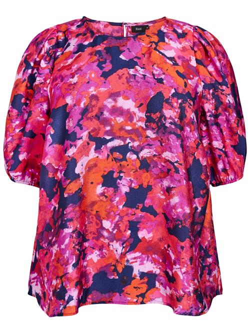 Zizzi Bluse 'Molia'  marin / orange / pink