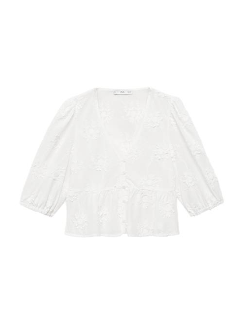 MANGO Bluse 'SWIRLY'  offwhite