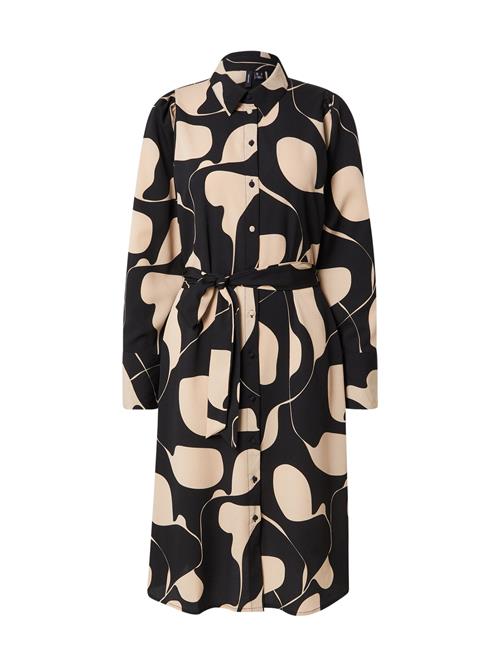VERO MODA Blusekjole 'VMLYDIA'  beige / sort