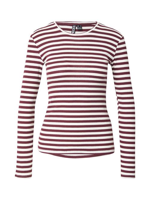 PIECES Shirts 'PCRUKA'  vinrød / hvid