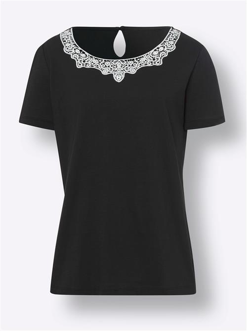 heine Shirts  sort / hvid