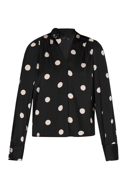 NAEMI Bluse 'Fashion Look'  sort / hvid