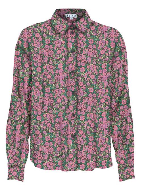 DESIRES Bluse 'Othilde'  grøn / oliven / pink / sort