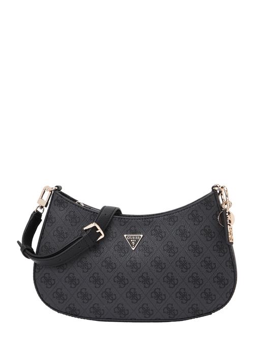 GUESS Skuldertaske 'NOELLE II TOP ZIP SHOULDER BAG'  antracit / sort