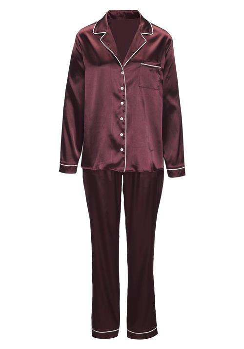 s.Oliver Pyjamas  mørkerød / hvid