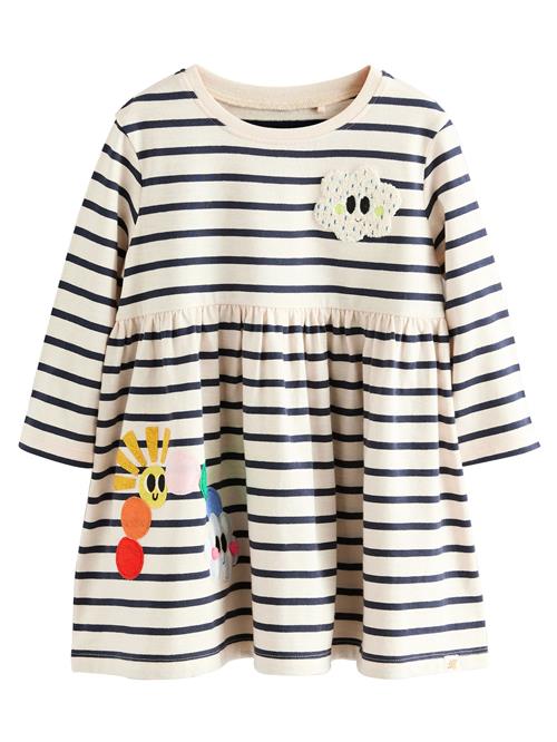 Next Kjole  navy / gul / rød / naturhvid