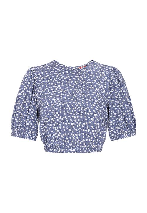 nelice Bluse  safir / sort / hvid