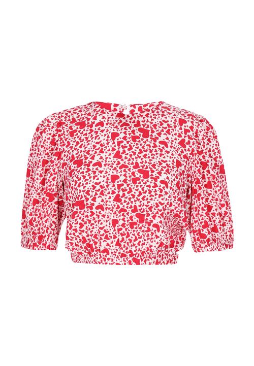 nelice Bluse 'Valentine's Day'  rød / hvid