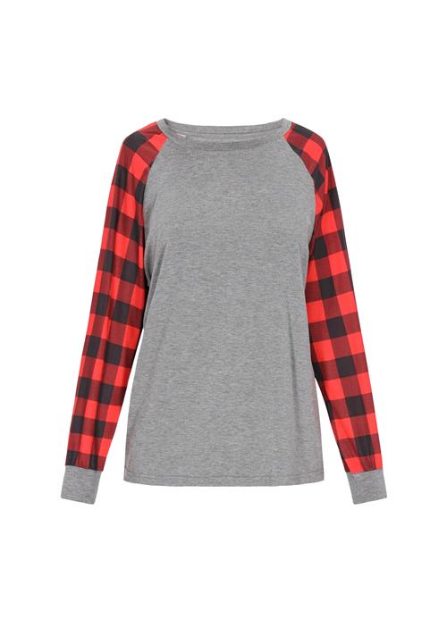 nelice Shirts  grå / knaldrød / sort