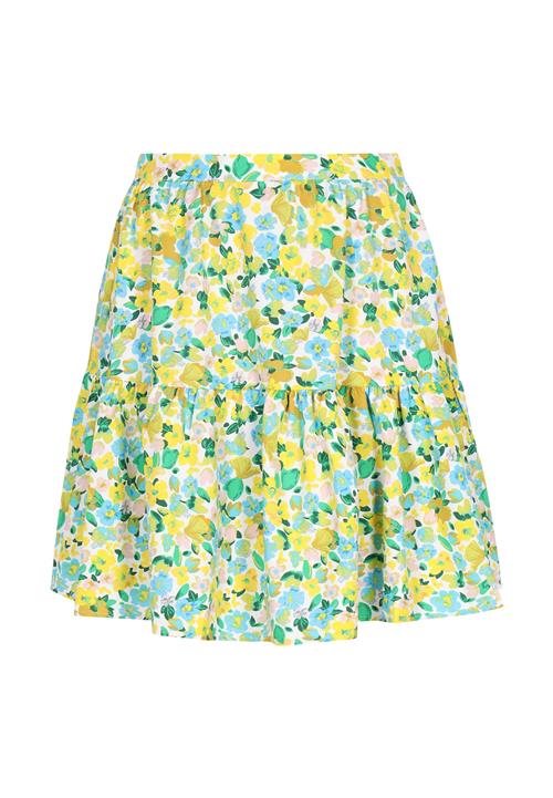 swirly Nederdel 'Fashion Look'  lyseblå / lemon / grøn / hvid