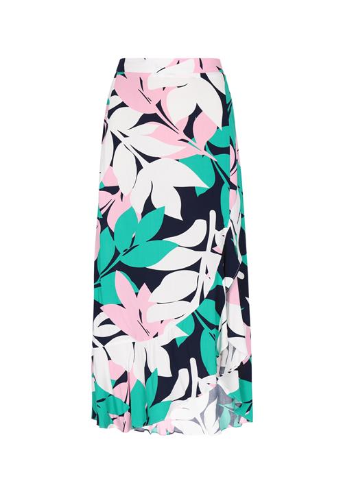 ebeeza Nederdel 'Fashion Look'  smaragd / lyserød / sort / hvid