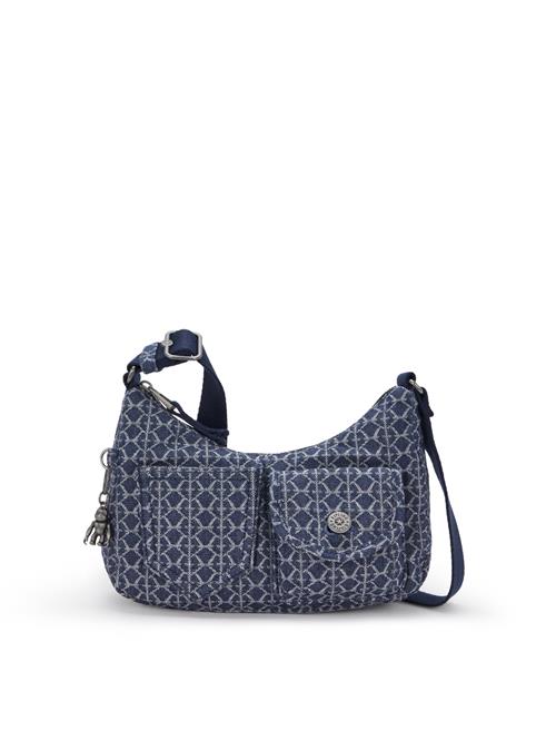 KIPLING Skuldertaske 'Kenda'  blue denim / hvid