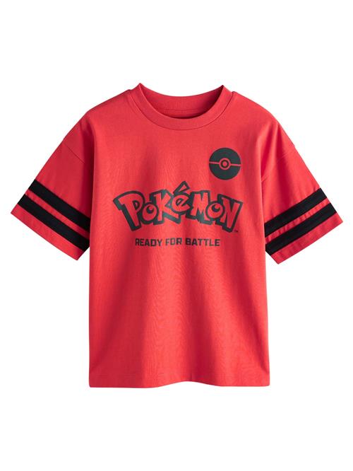 Next Shirts 'Pokémon'  rød / sort