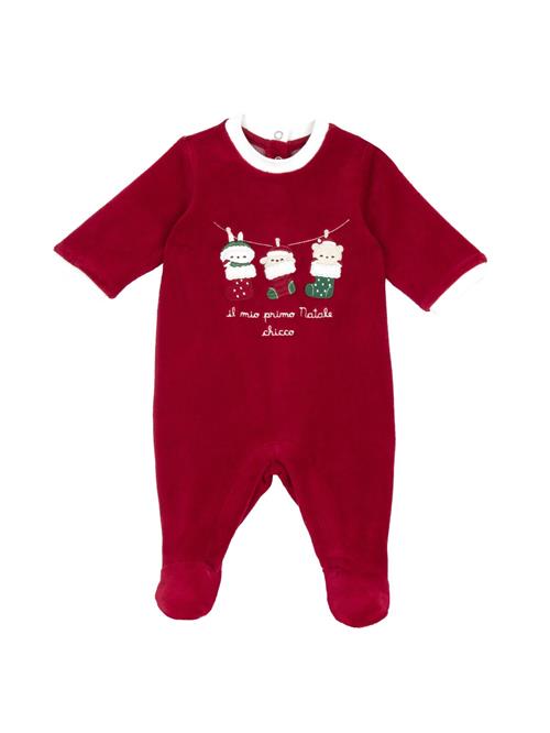 Chicco Nattøj  mørkegrøn / mørkerød / hvid