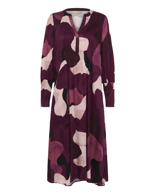 CULTURE Kjole 'Dana'  rosé / vinrød / melon / sort