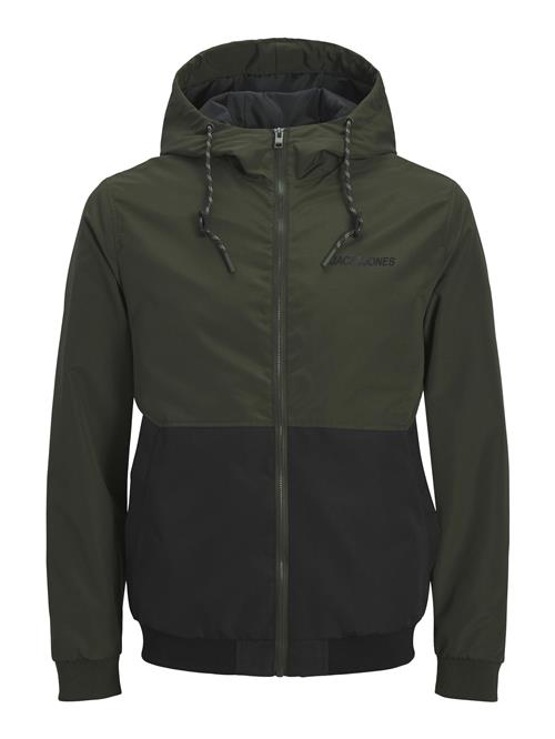JACK & JONES Overgangsjakke 'JJERush'  oliven / sort