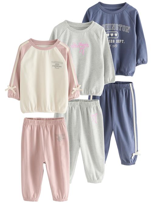 Next Nattøj  safir / lysegrå / lyserød / pudder