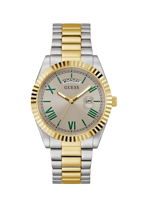GUESS Analogt ur 'Connoisseur'  guld / grå / grøn