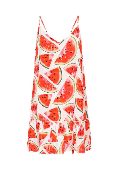 swirly Sommerkjole  blandingsfarvet / rød