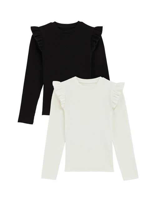 WE Fashion Bluser & t-shirts  sort / hvid