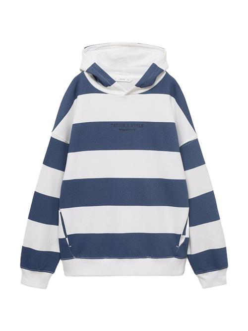 MANGO KIDS Sweatshirt 'STRIPHO'  marin / sort / hvid