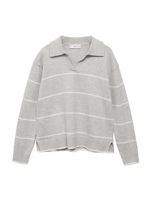 MANGO KIDS Pullover 'KATIE'  lysegrå / hvid
