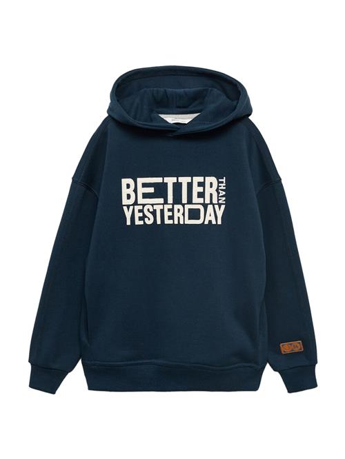 MANGO KIDS Sweatshirt 'BETTER'  elfenben / navy