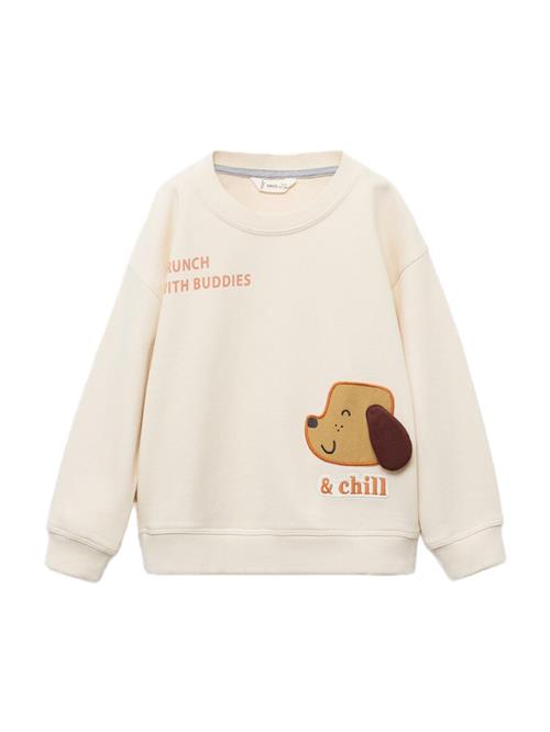 MANGO KIDS Sweatshirt 'CHILL'  beige / brun / mørkebrun / orange