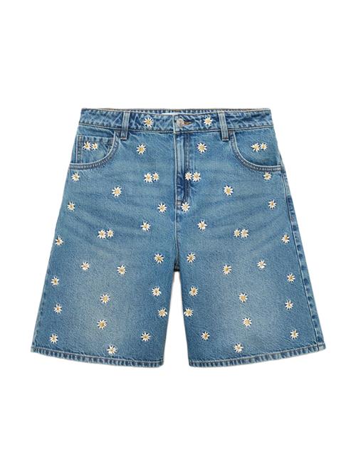 MANGO Jeans 'MASSY'  blue denim / mørkegul / hvid