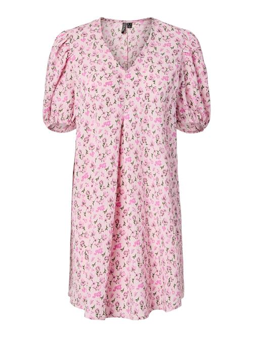 PIECES Kjole 'PCTalia'  mørkegrøn / pink / lyserød