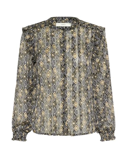 InWear Bluse 'IforaIW'  sand / grå / sort