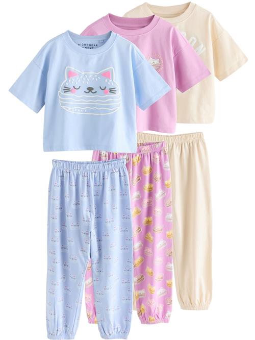 Next Nattøj  himmelblå / lysegul / lyserød / hvid