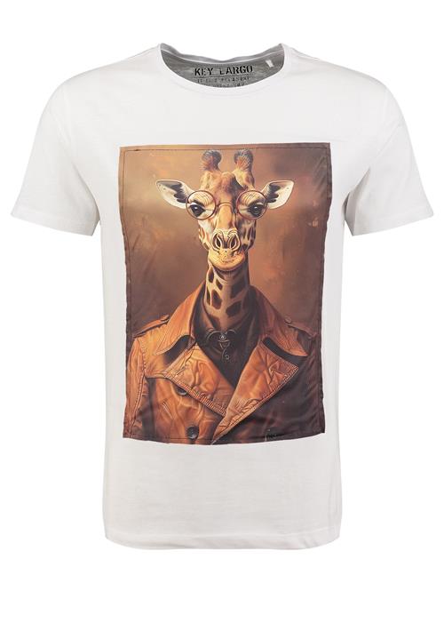 Key Largo Bluser & t-shirts ' SMART GIRAFFE '  blandingsfarvet / hvid
