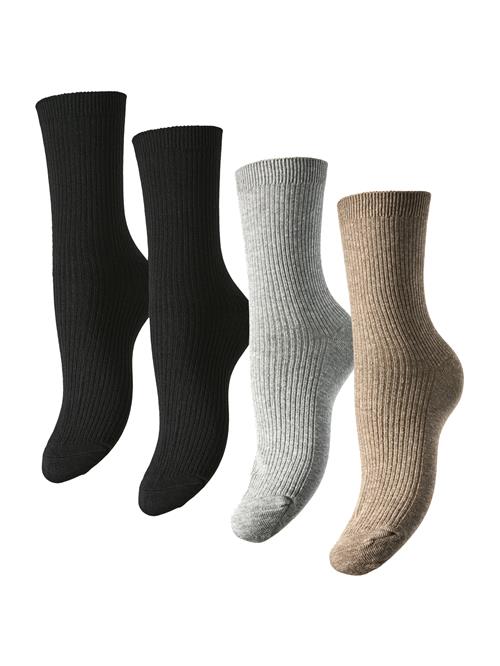 PIECES Sokker 'PCMarta'  brokade / grå-meleret / sort