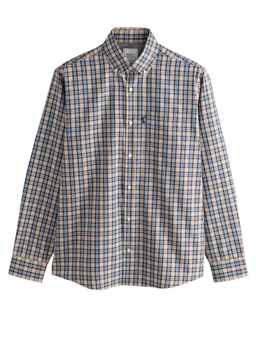 Next Skjorte  navy / brun / hvid