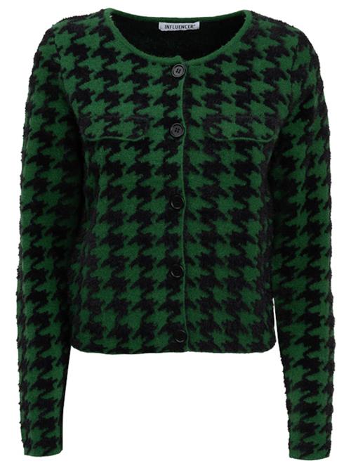 Influencer Cardigan  grøn / sort