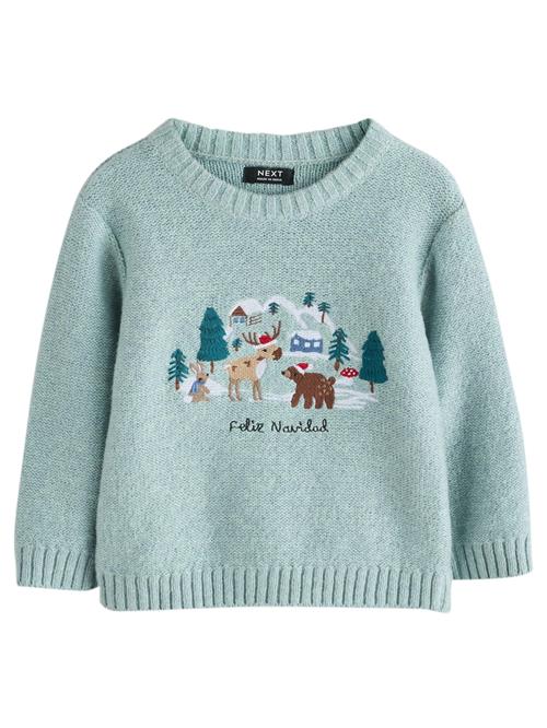 Next Pullover  beige / lyseblå / brun / rød