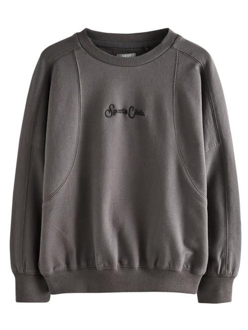 Next Sweatshirt 'Sports Club'  mørkegrå / sort