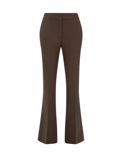 WE Fashion Bukser med fals  mørkebrun