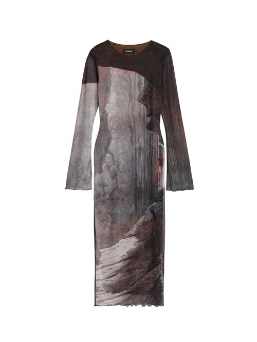 Desigual Kjole  mørkebrun / hvid