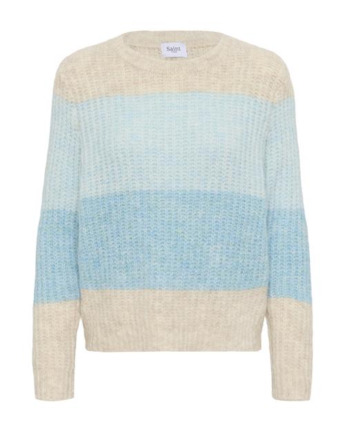 SAINT TROPEZ Pullover  beige-meleret / lyseblå / blå-meleret