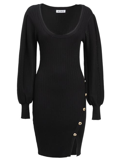 Influencer Strikkjole  sort