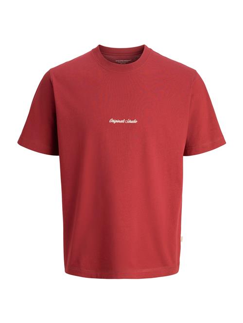 JACK & JONES Bluser & t-shirts 'JORNorrebro'  bordeaux / hvid